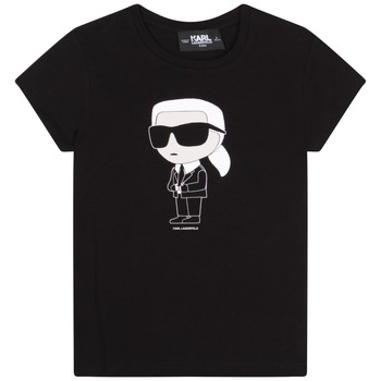 Abbigliamento Bambina T-shirt maniche corte Karl Lagerfeld Z15418-09B-B Nero