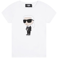 Abbigliamento Bambina T-shirt maniche corte Karl Lagerfeld Z15418-10P-C Bianco