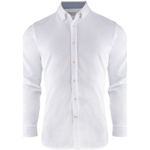 Abbigliamento Uomo Camicie maniche corte James Harvest Burlingham Bianco