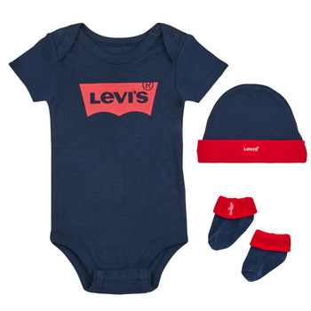 Abbigliamento Unisex bambino Pigiami / camicie da notte Levi's LHN BATWING ONESIE HAT BOOTIE Marine / Rosso