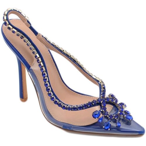 Scarpe Donna Décolleté Malu Shoes Scarpe decollete' donna completamente trasparenti con gioiello Blu