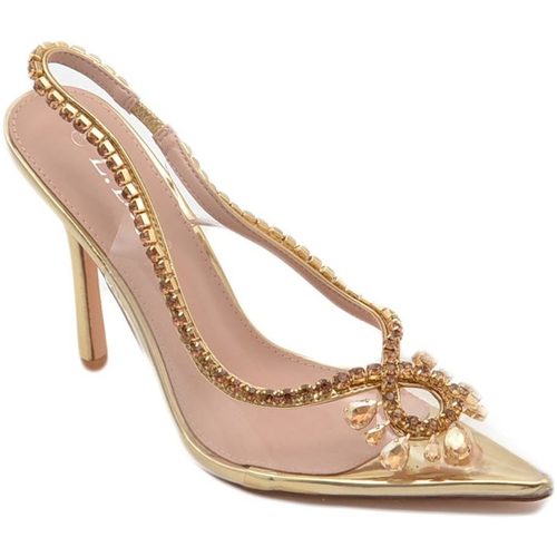 Scarpe Donna Décolleté Malu Shoes Scarpe decollete' donna completamente trasparenti con gioiello Oro