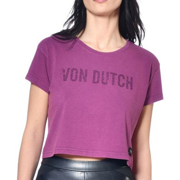 Abbigliamento Donna T-shirt maniche corte Von Dutch VD/TRC/STRASS Viola