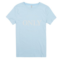 Abbigliamento Bambina T-shirt maniche corte Only KOGWENDY S/S LOGO TOP BOX CP JRS Blu / Cielo