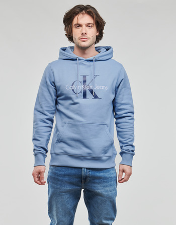 Abbigliamento Uomo Felpe Calvin Klein Jeans MONOLOGO REGULAR HOODIE Blu