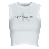 Abbigliamento Donna T-shirt maniche corte Calvin Klein Jeans ARCHIVAL MONOLOGO RIB TANK TOP Bianco