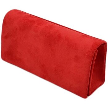 Borse Donna Borse a mano Malu Shoes Pochette donna rettangolare a forma portafoglio in camoscio ros Rosso