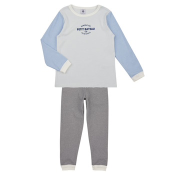 Abbigliamento Unisex bambino Pigiami / camicie da notte Petit Bateau FRERE Blu / Bianco