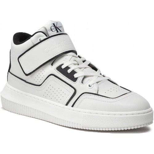 Scarpe Uomo Sneakers alte Calvin Klein Jeans YM0YM00426 Bianco