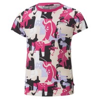 Abbigliamento Bambina T-shirt maniche corte Puma ESS STREET ART LOGO Bianco
