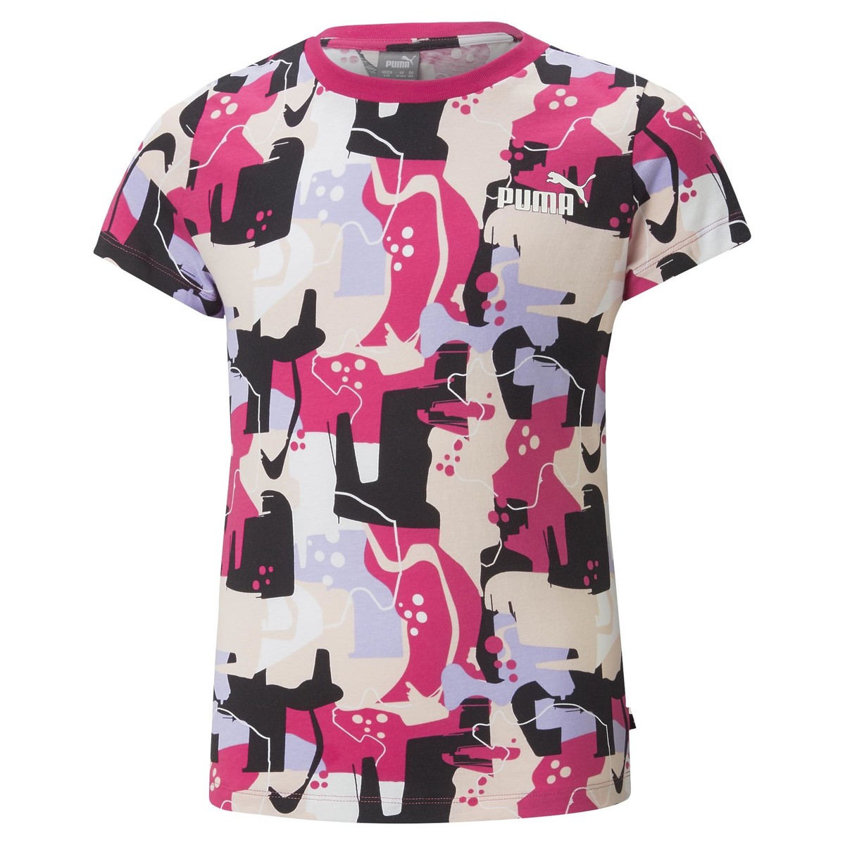 Abbigliamento Bambina T-shirt maniche corte Puma ESS STREET ART LOGO Multicolore