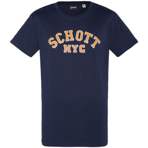 Abbigliamento Uomo T-shirt maniche corte Schott TSCREW19A Blu