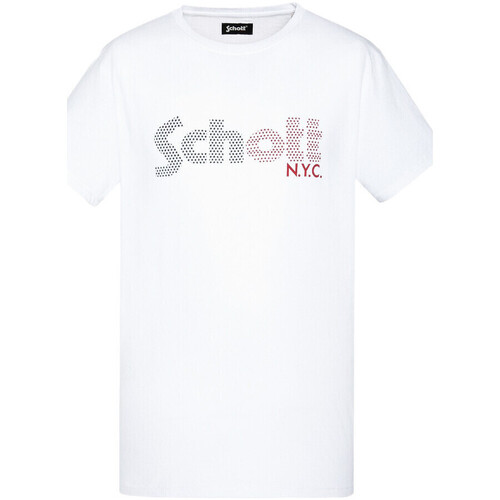 Abbigliamento Uomo T-shirt maniche corte Schott TSSTAR22 Bianco