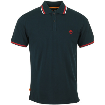 Timberland SS Millers River Tipped Pique Polo Slim Blu