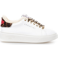 Scarpe Donna Sneakers Serafini Baskets J.CONNORS White and Sand Animalier - Bianco