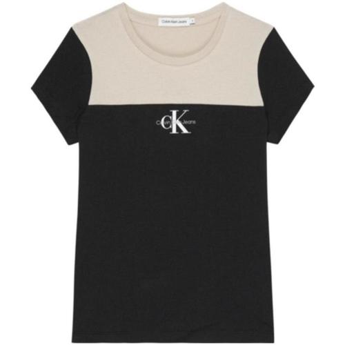 Abbigliamento Bambina T-shirt maniche corte Calvin Klein Jeans  Nero