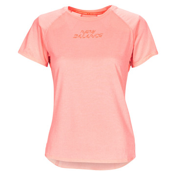 Abbigliamento Donna T-shirt maniche corte New Balance Printed Impact Run Short Sleeve Rosa