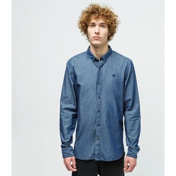Abbigliamento Uomo Camicie maniche lunghe Timberland TB0A2BQGK531 - M-R LS CHAMB-SARK WASH Blu