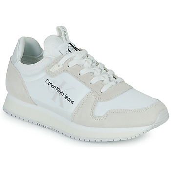 Scarpe Donna Sneakers basse Calvin Klein Jeans RUNNER SOCK LACEUP NY-LTH W Bianco