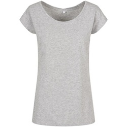 Abbigliamento Donna T-shirts a maniche lunghe Build Your Brand BB013 Grigio