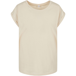 Abbigliamento Donna T-shirts a maniche lunghe Build Your Brand BY021 Beige