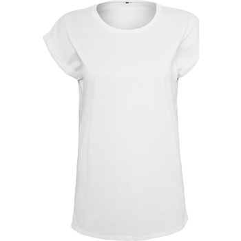 Abbigliamento Donna T-shirts a maniche lunghe Build Your Brand BY138 Bianco