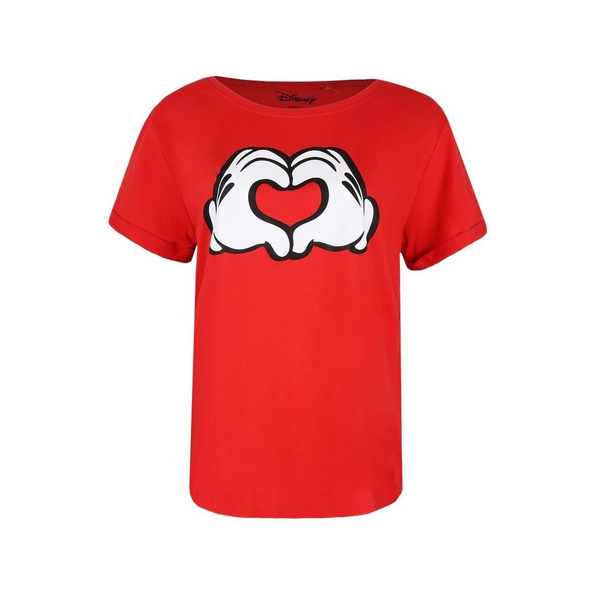 Abbigliamento Donna T-shirts a maniche lunghe Disney Love Hands Rosso