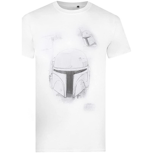 Abbigliamento Uomo T-shirts a maniche lunghe Star Wars: The Mandalorian TV1017 Bianco