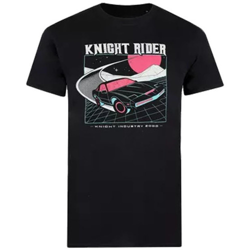 Abbigliamento Uomo T-shirts a maniche lunghe Knight Rider TV1044 Nero