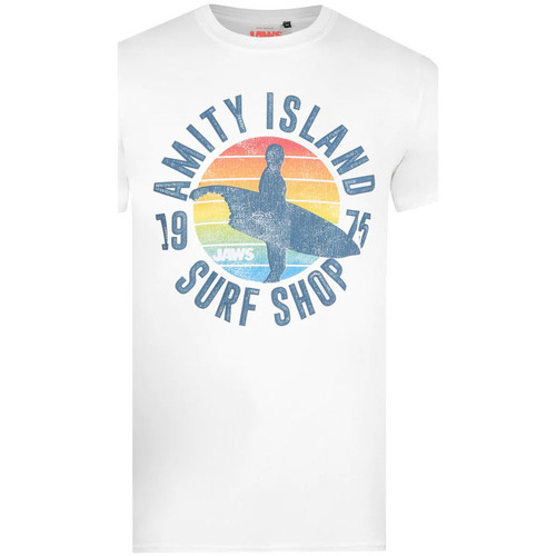 Abbigliamento Uomo T-shirts a maniche lunghe Jaws Amity Surf Shop Bianco