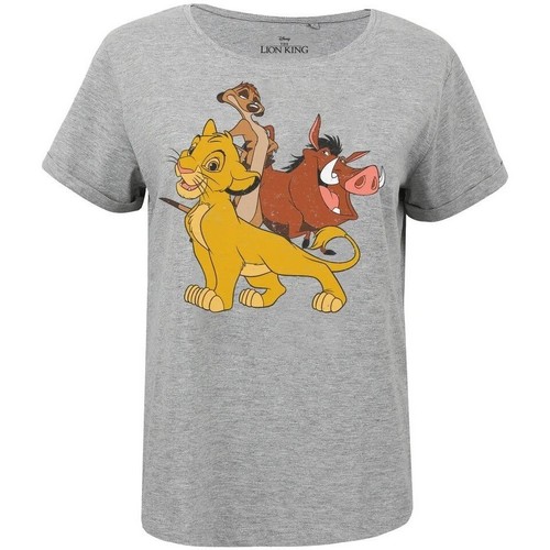 Abbigliamento Donna T-shirts a maniche lunghe The Lion King Simba & Friends Grigio