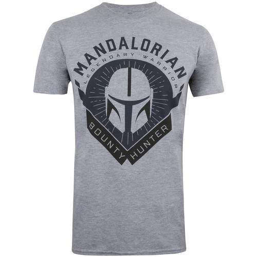 Abbigliamento Uomo T-shirts a maniche lunghe Star Wars: The Mandalorian Bounty Hunter Grigio