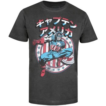 Abbigliamento Uomo T-shirts a maniche lunghe Captain America  Nero