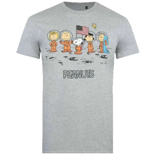 Abbigliamento Uomo T-shirts a maniche lunghe Peanuts Moon Landing Grigio