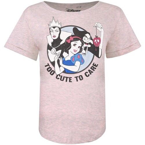 Abbigliamento Donna T-shirts a maniche lunghe Snow White And The Seven Dwarfs Too Cute To Care Rosso