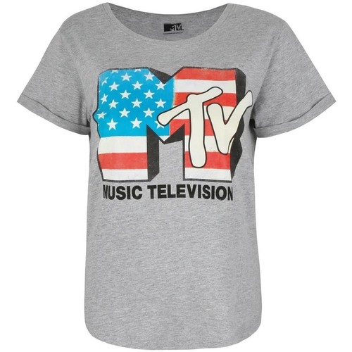 Abbigliamento Donna T-shirts a maniche lunghe Mtv Americana Grigio
