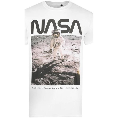 Abbigliamento Uomo T-shirts a maniche lunghe Nasa Aldrin Bianco