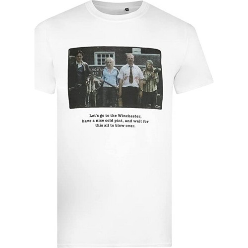 Abbigliamento Uomo T-shirts a maniche lunghe Shaun Of The Dead Winchester Bianco