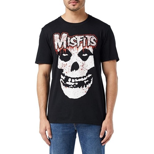 Abbigliamento Uomo T-shirts a maniche lunghe Misfits Ripping Skull Nero