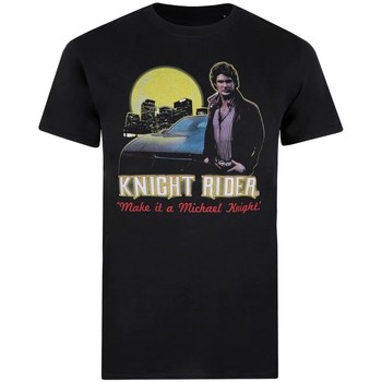 Abbigliamento Uomo T-shirts a maniche lunghe Knight Rider Make It A Michael Knight Nero