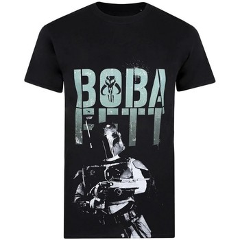 Abbigliamento Uomo T-shirts a maniche lunghe Disney Boba Blaster Nero