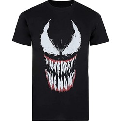 Abbigliamento Uomo T-shirts a maniche lunghe Marvel Venom Teeth Nero