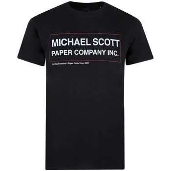 Abbigliamento Uomo T-shirts a maniche lunghe The Office Michael Scott Paper Co Nero