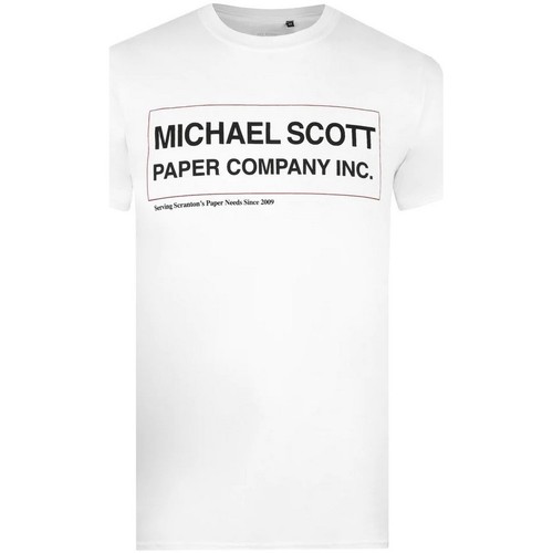 Abbigliamento Uomo T-shirts a maniche lunghe The Office Michael Scott Paper Co Bianco