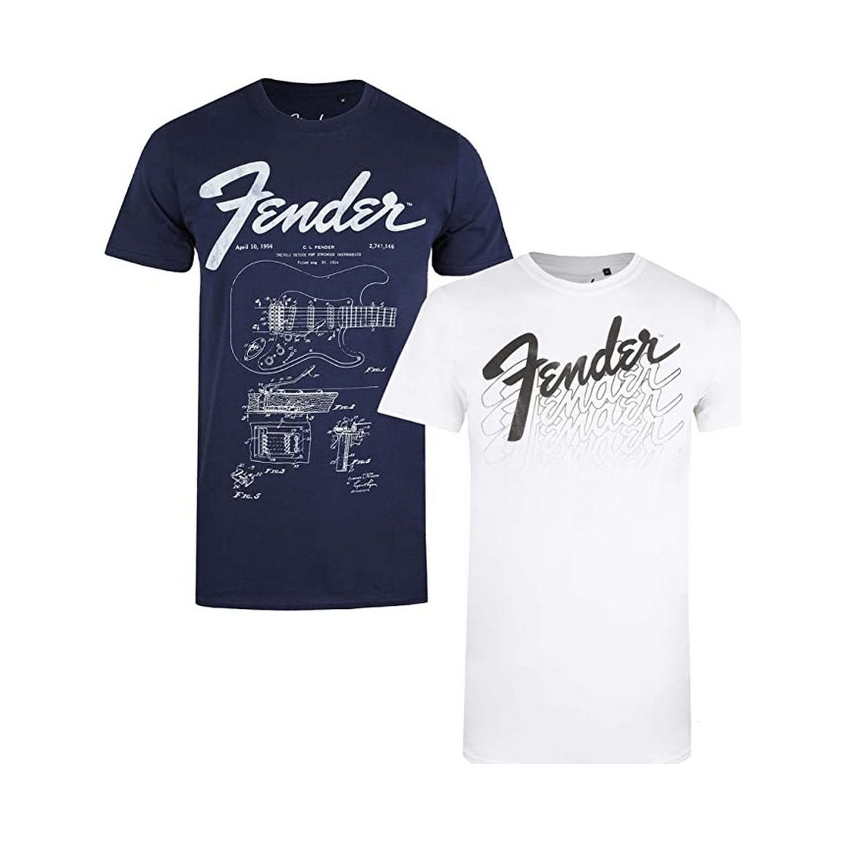 Abbigliamento Uomo T-shirts a maniche lunghe Fender TV1414 Bianco