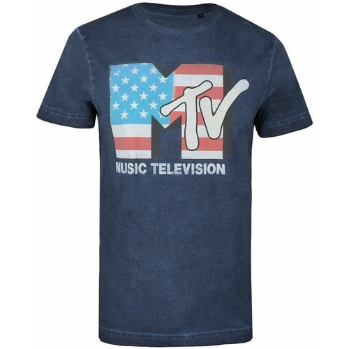 Abbigliamento Uomo T-shirts a maniche lunghe Mtv Americana Blu