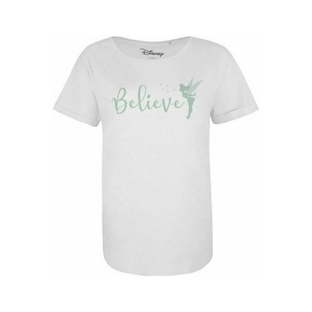 Abbigliamento Donna T-shirts a maniche lunghe Tinkerbell Believe In Fairies Bianco