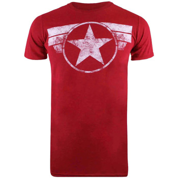 Abbigliamento Uomo T-shirts a maniche lunghe Captain America  Rosso