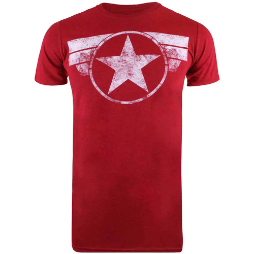 Abbigliamento Uomo T-shirts a maniche lunghe Captain America TV228 Rosso