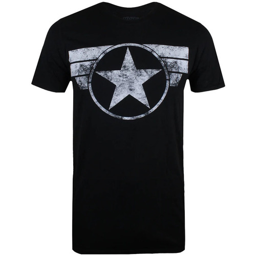 Abbigliamento Uomo T-shirts a maniche lunghe Captain America TV228 Nero